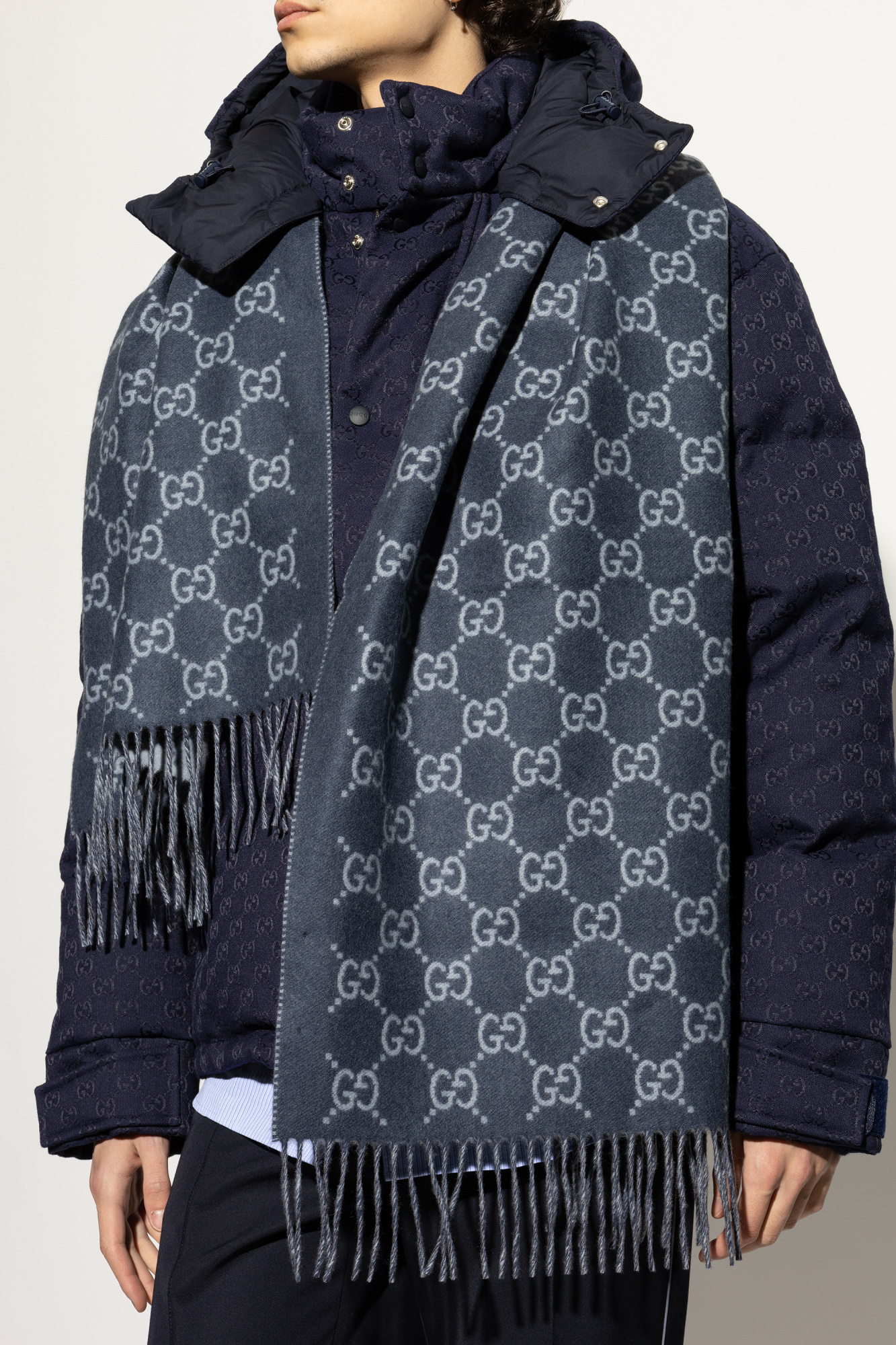 Gucci Cashmere scarf with monogram | Men's Accessories | Vitkac